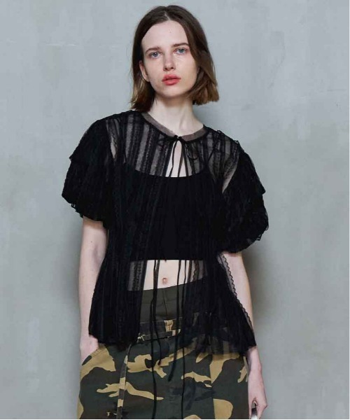 Lace Peplum 2way Tops/レースペプラム2WAYトップス【MAISON