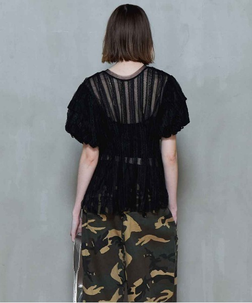 Lace Peplum 2way Tops/レースペプラム2WAYトップス【MAISON