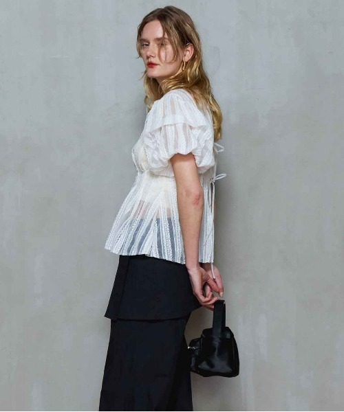 Lace Peplum 2way Tops/レースペプラム2WAYトップス【MAISON