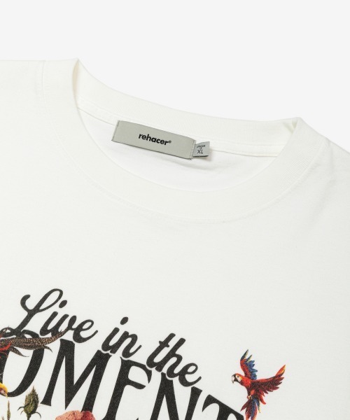 rehacer（レアセル）の「rehacer : The Moment Relax Fit T-shirt / ザ.モーメントリラックス フィット Tシャツ（Tシャツ/カットソー・メンズ・ホワイト/ブラック・SMALL/X-LARGE/LARGE/MEDIUM）」の9枚目の写真