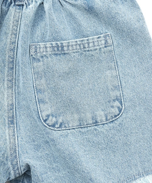 X-girl Stages（エックスガールステージス）の「MIXロゴデニムショートパンツ（デニムパンツ・キッズ・ライトブルー/ブラック・90cm/120cm/100cm/110cm/140cm/130cm）」の11枚目の写真