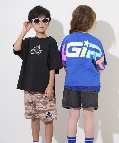 X-girl Stages（エックスガールステージス）の「MIXロゴデニムショートパンツ（デニムパンツ・キッズ・ライトブルー/ブラック・90cm/120cm/100cm/110cm/140cm/130cm）」の19枚目の写真