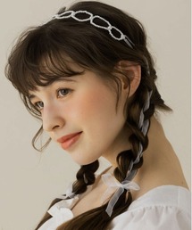 TOGA PULLA/トーガプルラ】Leather headband ribbon/レザーヘッド