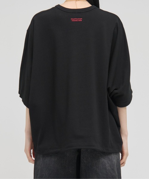 beautiful people(ビューティフルピープル)の「【beautiful people/ビューティフルピープル】suvin compact jersey drawstring T-shirts/スビンコンパクトジャージードローストリングTシャツ(Tシャツ/カットソー・レディース・グレー/オフホワイト/ブラック・36)」の20枚目の写真
