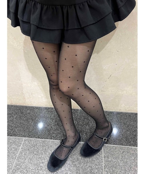 PHILLY（フィリー）の「シアードットタイツ（タイツ/ストッキング・レディース・ブラック・FREE）」の6枚目の写真