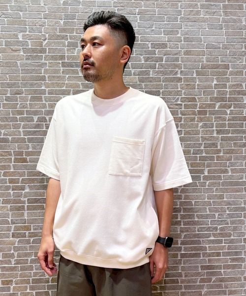 Grand PARK（グランドパーク）の「ミニ裏毛半袖スウェット（Tシャツ/カットソー・メンズ・アイボリー/ブラック/オートミール/ネイビー・MEDIUM/LARGE）」の2枚目の写真