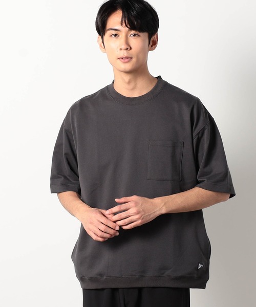 Grand PARK（グランドパーク）の「ミニ裏毛半袖スウェット（Tシャツ/カットソー・メンズ・アイボリー/ブラック/オートミール/ネイビー・MEDIUM/LARGE）」の3枚目の写真