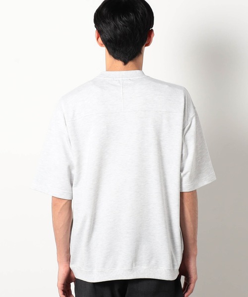 Grand PARK（グランドパーク）の「ミニ裏毛半袖スウェット（Tシャツ/カットソー・メンズ・アイボリー/ブラック/オートミール/ネイビー・MEDIUM/LARGE）」の6枚目の写真