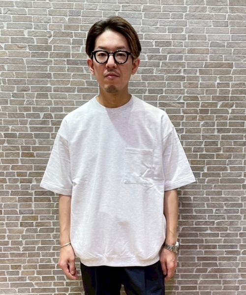 Grand PARK（グランドパーク）の「ミニ裏毛半袖スウェット（Tシャツ/カットソー・メンズ・アイボリー/ブラック/オートミール/ネイビー・MEDIUM/LARGE）」の18枚目の写真