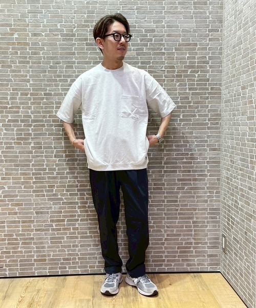 Grand PARK（グランドパーク）の「ミニ裏毛半袖スウェット（Tシャツ/カットソー・メンズ・アイボリー/ブラック/オートミール/ネイビー・MEDIUM/LARGE）」の19枚目の写真