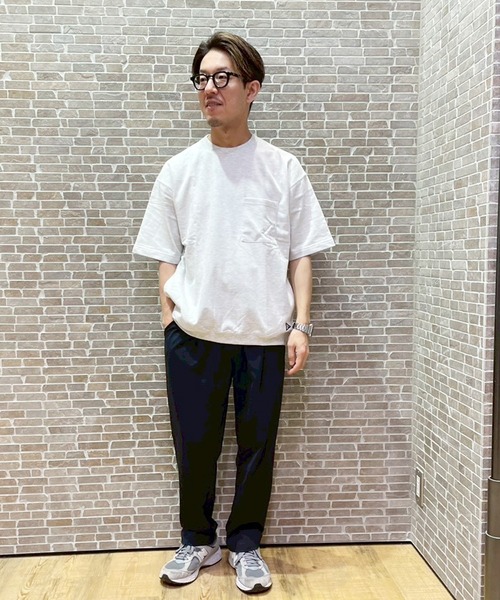 Grand PARK（グランドパーク）の「ミニ裏毛半袖スウェット（Tシャツ/カットソー・メンズ・アイボリー/ブラック/オートミール/ネイビー・MEDIUM/LARGE）」の20枚目の写真