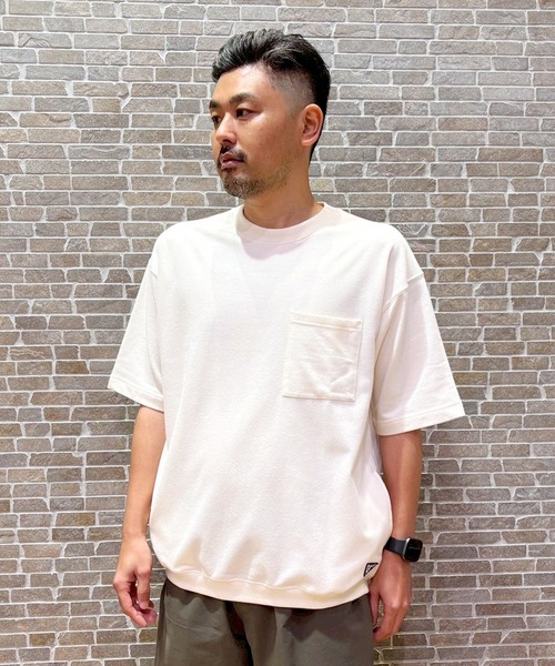 Grand PARK（グランドパーク）の「ミニ裏毛半袖スウェット（Tシャツ/カットソー・メンズ・アイボリー/ブラック/オートミール/ネイビー・MEDIUM/LARGE）」の21枚目の写真