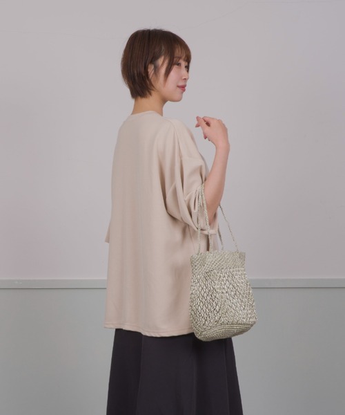 The Bagmati（ザバグマティ）の「【The Bagmati/ザバグマティ】ミニ　かごバッグ  メタリックコード マクラメ編み（かごバッグ・レディース・ブラック/ホワイトゴールド/シルバー・FREE）」の19枚目の写真