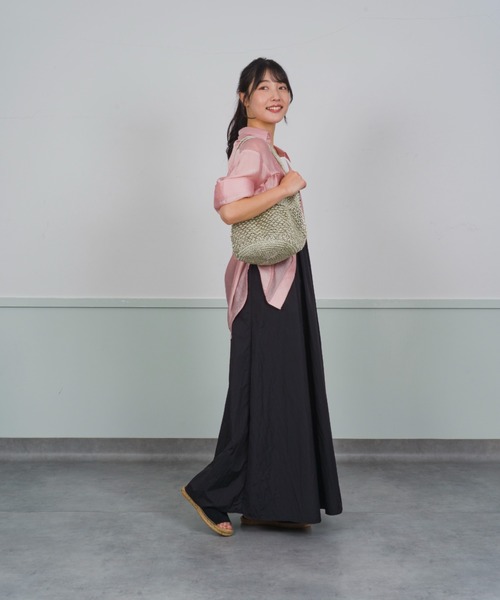 The Bagmati（ザバグマティ）の「【The Bagmati/ザバグマティ】ミニ　かごバッグ  メタリックコード マクラメ編み（かごバッグ・レディース・ブラック/ホワイトゴールド/シルバー・FREE）」の8枚目の写真