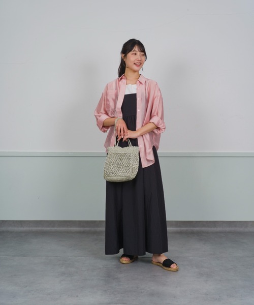 The Bagmati（ザバグマティ）の「【The Bagmati/ザバグマティ】ミニ　かごバッグ  メタリックコード マクラメ編み（かごバッグ・レディース・ブラック/ホワイトゴールド/シルバー・FREE）」の9枚目の写真