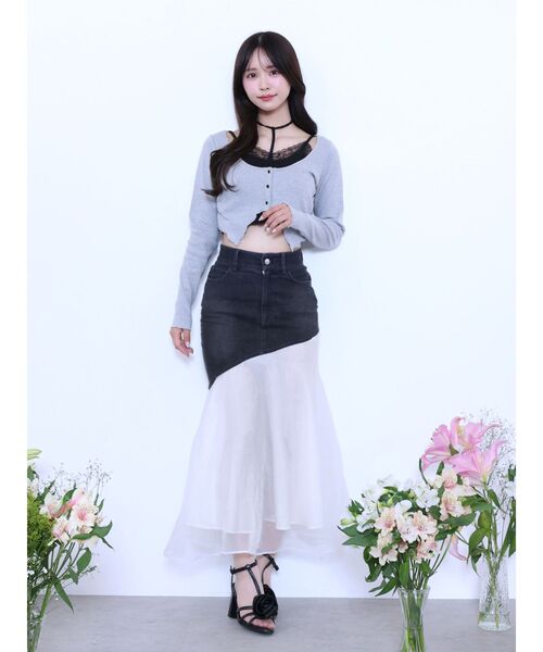 EATME（イートミー）の「リボンキャミデザインアンサンブル（Tシャツ/カットソー・レディース・ピンク/グレー/オフホワイト・FREE）」の10枚目の写真