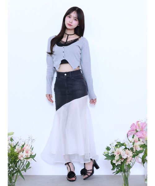 EATME（イートミー）の「リボンキャミデザインアンサンブル（Tシャツ/カットソー・レディース・ピンク/グレー/オフホワイト・FREE）」の11枚目の写真