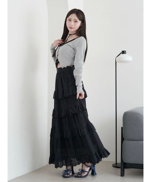 EATME（イートミー）の「リボンキャミデザインアンサンブル（Tシャツ/カットソー・レディース・ピンク/グレー/オフホワイト・FREE）」の21枚目の写真