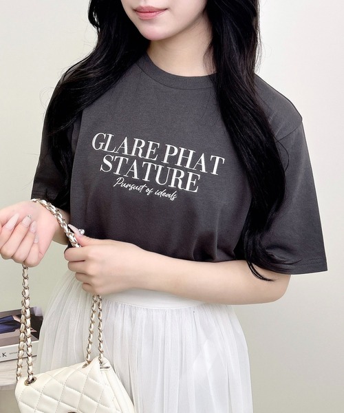 INGNI(イング)の「シンプルロゴTシャツ(Tシャツ/カットソー・レディース・ホワイト×ブラック/ホワイト×レッド/グレー系6・M)」の3枚目の写真