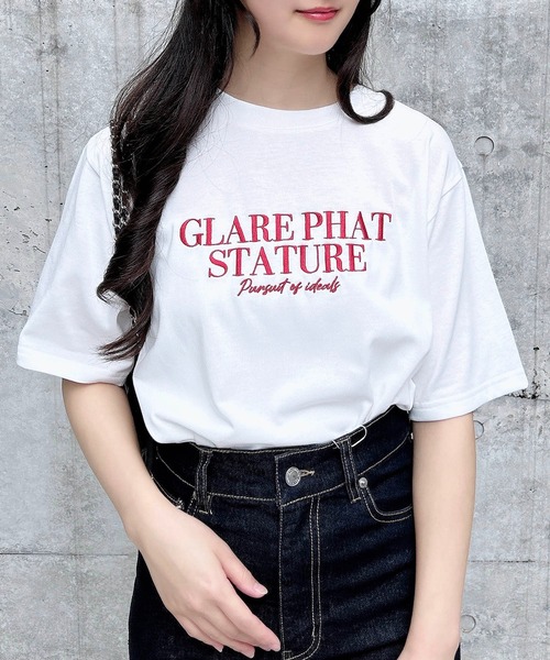 INGNI(イング)の「シンプルロゴTシャツ(Tシャツ/カットソー・レディース・ホワイト×ブラック/ホワイト×レッド/グレー系6・M)」の1枚目の写真