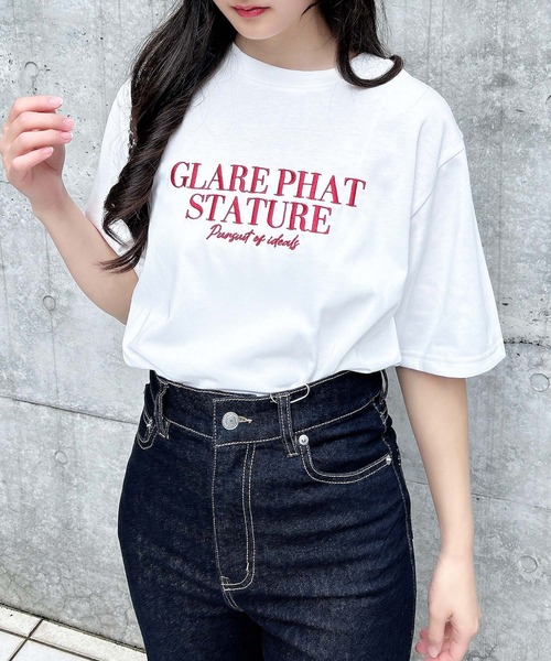 INGNI(イング)の「シンプルロゴTシャツ(Tシャツ/カットソー・レディース・ホワイト×ブラック/ホワイト×レッド/グレー系6・M)」の4枚目の写真