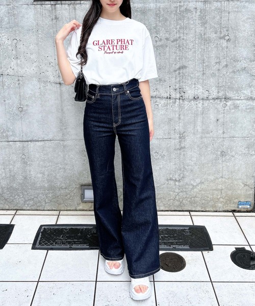 INGNI(イング)の「シンプルロゴTシャツ(Tシャツ/カットソー・レディース・ホワイト×ブラック/ホワイト×レッド/グレー系6・M)」の8枚目の写真