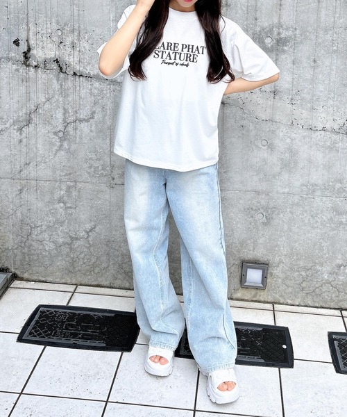 INGNI(イング)の「シンプルロゴTシャツ(Tシャツ/カットソー・レディース・ホワイト×ブラック/ホワイト×レッド/グレー系6・M)」の14枚目の写真