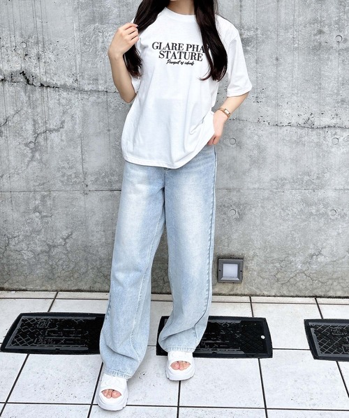 INGNI(イング)の「シンプルロゴTシャツ(Tシャツ/カットソー・レディース・ホワイト×ブラック/ホワイト×レッド/グレー系6・M)」の15枚目の写真
