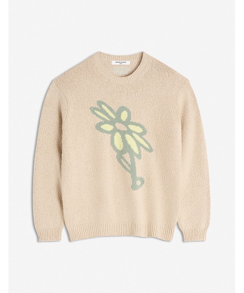 Maison Kitsune（メゾンキツネ）の「ABSTRACT DAISY INTARSIA JUMPER（ニット/セーター・メンズ・ベージュ/ホワイト・S/XS/L/M/XL）」の12枚目の写真