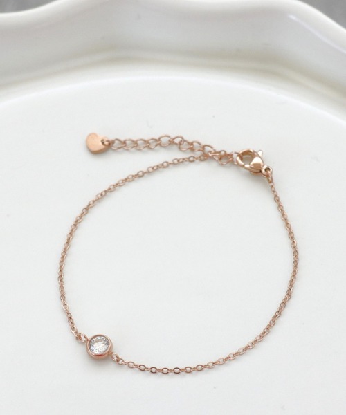 Three Four Time（ｽﾘｰﾌｫｰﾀｲﾑ）の「ストーンステンレスブレスレット（ブレスレット・レディース・ゴールド/ピンクゴールド/シルバー・FREE）」の3枚目の写真