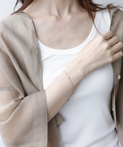 Three Four Time（ｽﾘｰﾌｫｰﾀｲﾑ）の「ストーンステンレスブレスレット（ブレスレット・レディース・ゴールド/ピンクゴールド/シルバー・FREE）」の5枚目の写真