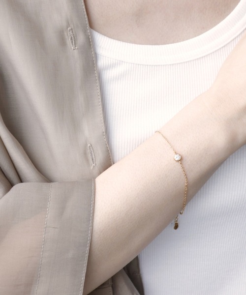 Three Four Time（ｽﾘｰﾌｫｰﾀｲﾑ）の「ストーンステンレスブレスレット（ブレスレット・レディース・ゴールド/ピンクゴールド/シルバー・FREE）」の11枚目の写真