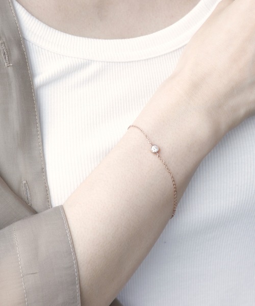 Three Four Time（ｽﾘｰﾌｫｰﾀｲﾑ）の「ストーンステンレスブレスレット（ブレスレット・レディース・ゴールド/ピンクゴールド/シルバー・FREE）」の12枚目の写真