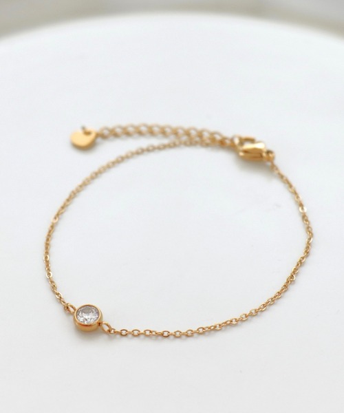 Three Four Time（ｽﾘｰﾌｫｰﾀｲﾑ）の「ストーンステンレスブレスレット（ブレスレット・レディース・ゴールド/ピンクゴールド/シルバー・FREE）」の9枚目の写真