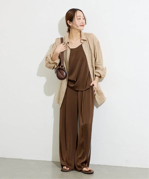 JOURNAL STANDARD（ジャーナルスタンダード）の「《追加2》ソフトゼフィールリネンシャツ（シャツ/ブラウス・レディース・ベージュ/ネイビー/ブラウン/レッド・FREE）」の7枚目の写真