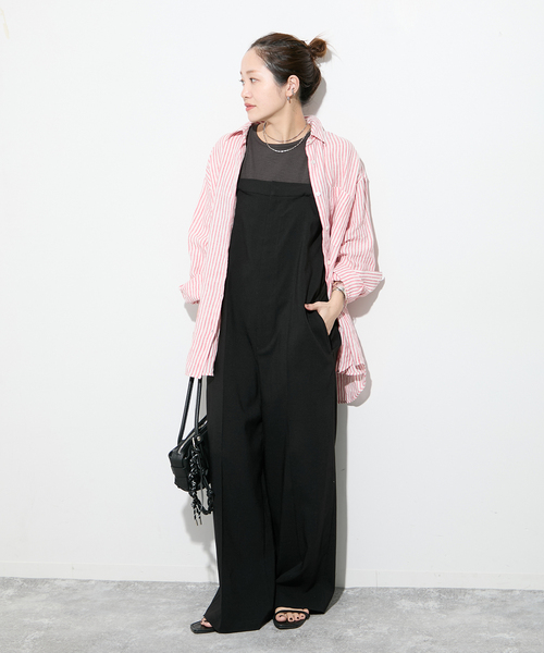 JOURNAL STANDARD（ジャーナルスタンダード）の「《追加2》ソフトゼフィールリネンシャツ（シャツ/ブラウス・レディース・ベージュ/ネイビー/ブラウン/レッド・FREE）」の12枚目の写真