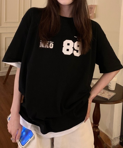 logo＆number T-shirt（Tシャツ/カットソー）｜Vipoa（ヴィポア）の