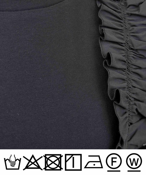 tシャツ 「日本製」ショルダーフリルカットソー レディース 日本製】ショルダーフリルカットソー（Tシャツ/カットソー