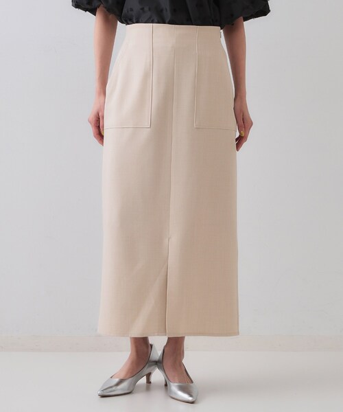 OPAQUE.CLIP（オペークドットクリップ）の「リネンライクストレッチタイトスカート【洗濯機洗い可】（スカート・レディース・ブラック/ブラウン系その他/ライトベージュ・36/38/40/42）」の20枚目の写真