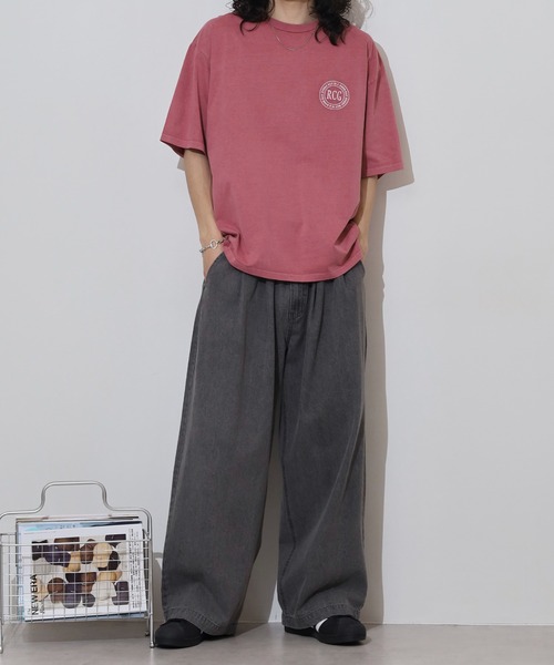Red Cap Girl(レッドキャプガール)の「RED CAP GIRL 天竺 ピグメント加工 Tシャツ(Tシャツ/カットソー・メンズ・ブラック/ピンク/ブルー/ブラウン・LL/M/L)」の8枚目の写真