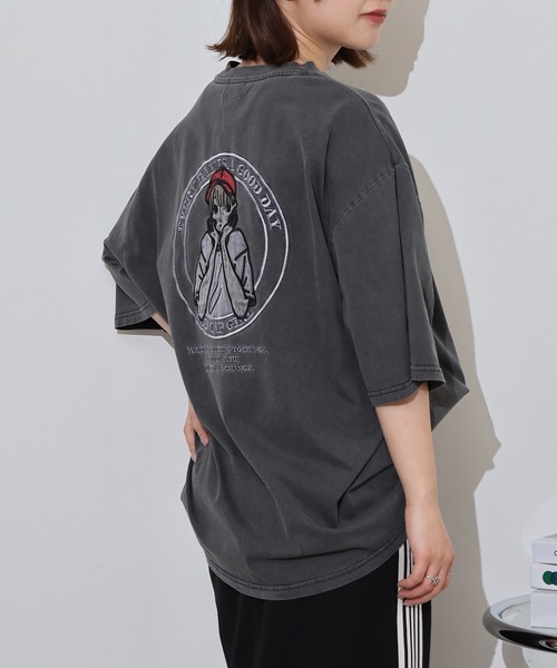 Red Cap Girl(レッドキャプガール)の「RED CAP GIRL 天竺 ピグメント加工 Tシャツ(Tシャツ/カットソー・メンズ・ブラック/ピンク/ブルー/ブラウン・LL/M/L)」の18枚目の写真