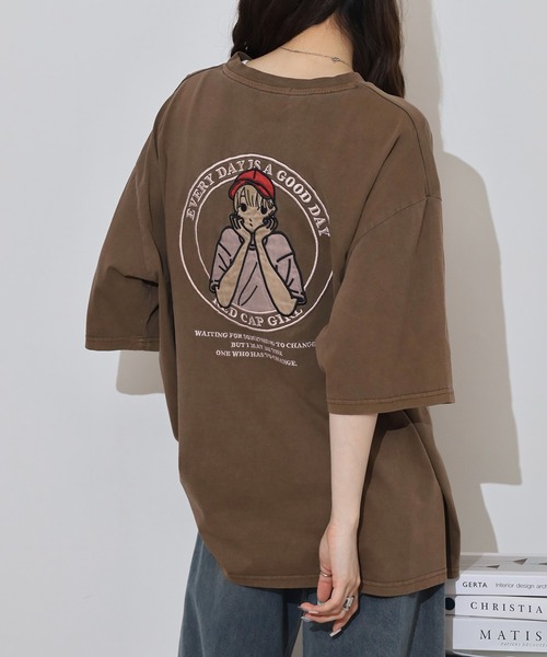 Red Cap Girl(レッドキャプガール)の「RED CAP GIRL 天竺 ピグメント加工 Tシャツ(Tシャツ/カットソー・メンズ・ブラック/ピンク/ブルー/ブラウン・LL/M/L)」の21枚目の写真