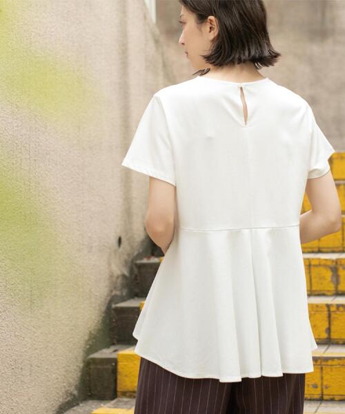 OPAQUE.CLIP（オペークドットクリップ）の「フリルドッキングペプラムトップス【接触冷感/洗濯機洗い可】（Tシャツ/カットソー・レディース・ブラック/チャコールグレー/ホワイト/イエロー系その他・38/40/42）」の13枚目の写真