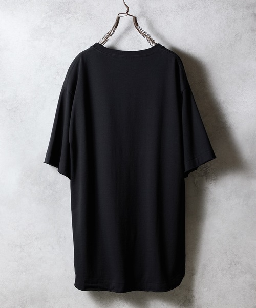 セール】PREMIUM COTTON CURVED HEM POCKET T-SHIRT
