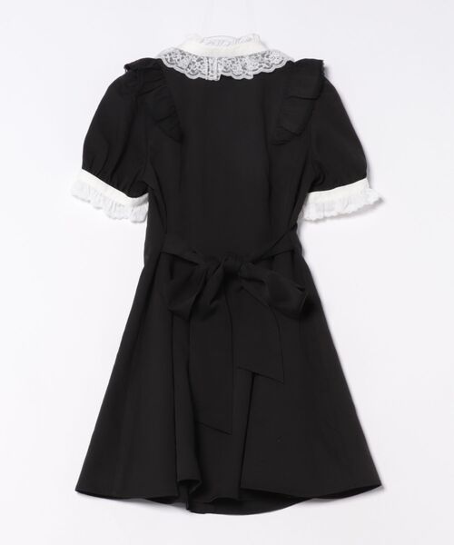 Secret Honey（シークレットハニー）の「アクセサリーリボン半袖レースフリルワンピース（ワンピース・レディース・ストライプ/ブラックミックス/ブラック・MEDIUM）」の17枚目の写真