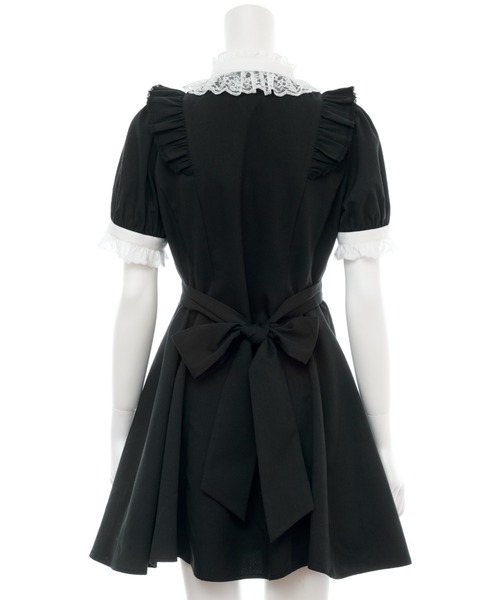 Secret Honey（シークレットハニー）の「アクセサリーリボン半袖レースフリルワンピース（ワンピース・レディース・ストライプ/ブラックミックス/ブラック・MEDIUM）」の16枚目の写真