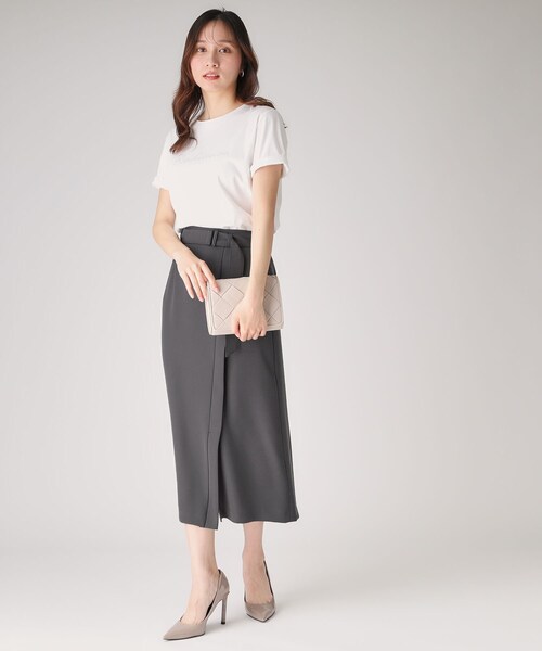 COUP DE CHANCE（クードシャンス）の「【洗える／日本製】ラップ風デザインスカート（スカート・レディース・ナチュラル/ダークブラウン/スミクロ・34/36/38/40）」の22枚目の写真