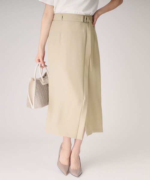 COUP DE CHANCE（クードシャンス）の「【洗える／日本製】ラップ風デザインスカート（スカート・レディース・ナチュラル/ダークブラウン/スミクロ・34/36/38/40）」の8枚目の写真