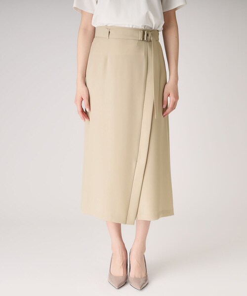 COUP DE CHANCE（クードシャンス）の「【洗える／日本製】ラップ風デザインスカート（スカート・レディース・ナチュラル/ダークブラウン/スミクロ・34/36/38/40）」の12枚目の写真