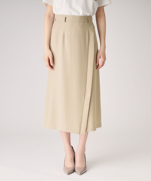 COUP DE CHANCE（クードシャンス）の「【洗える／日本製】ラップ風デザインスカート（スカート・レディース・ナチュラル/ダークブラウン/スミクロ・34/36/38/40）」の19枚目の写真